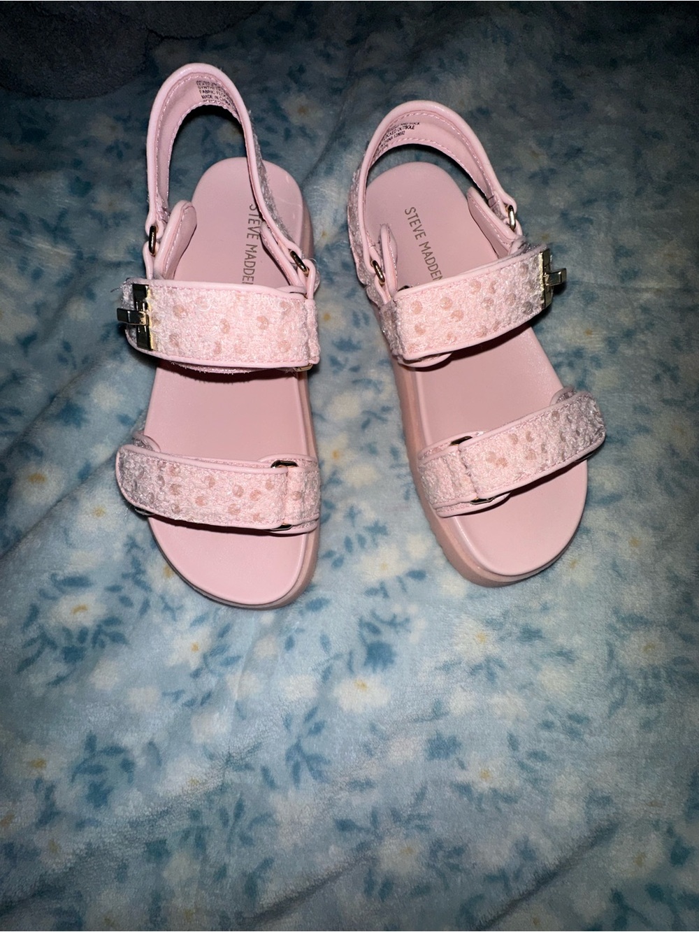 NIB Steve Madden Jmona Girls Pink Blush Sandals Size 2